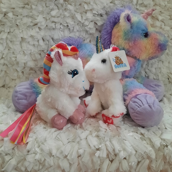 Bundle Unicorn Plush Toys Stuffed Animal Set of 3 - Picture 5 of 14